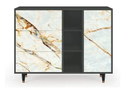 Aparador - 125x98x48 cm - BS2 - Arenay Marble, Antracita