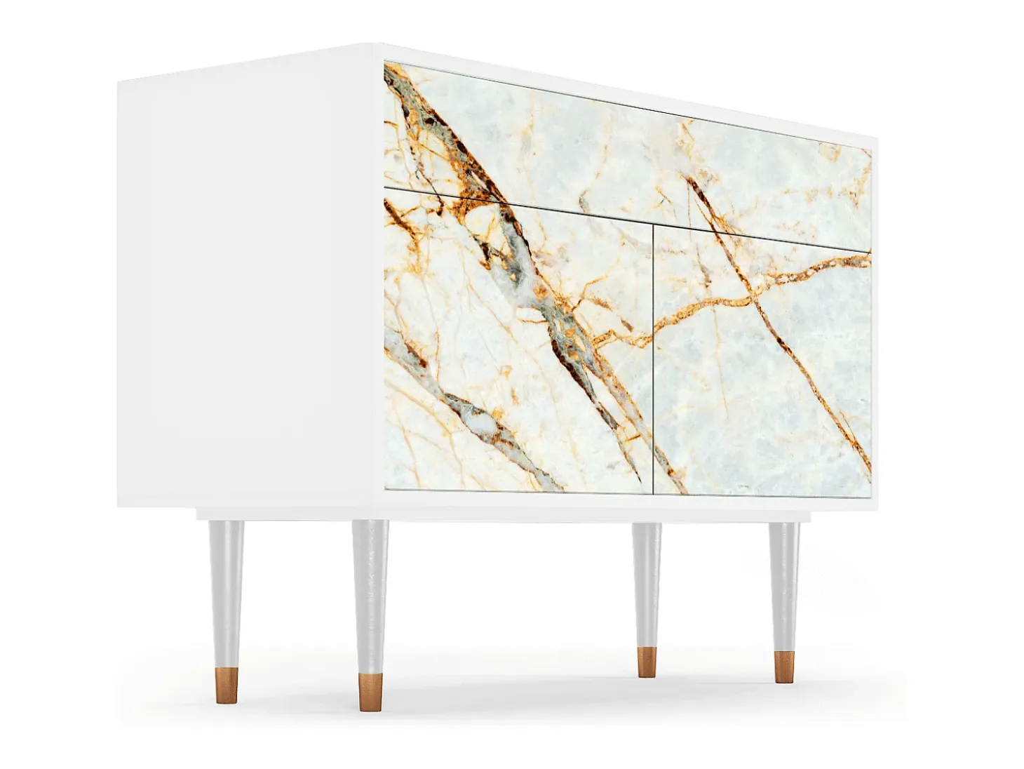 Aparador - 115x85x48 cm - BS4 - Arenay Marble, Blanco