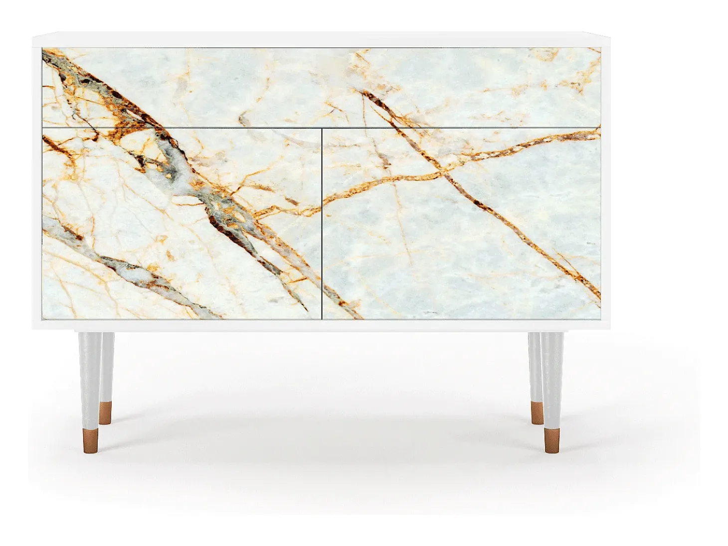 Aparador - 115x85x48 cm - BS4 - Arenay Marble, Blanco