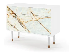 Aparador - 115x85x48 cm - BS4 - Arenay Marble, Blanco