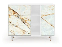 Aparador - 125x98x48 cm - BS2 - Arenay Marble, Blanco