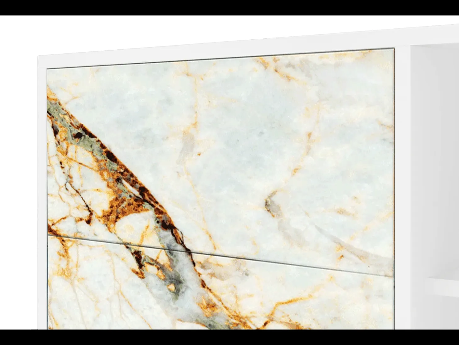 Aparador - 125x98x48 cm - BS2 - Arenay Marble, Blanco