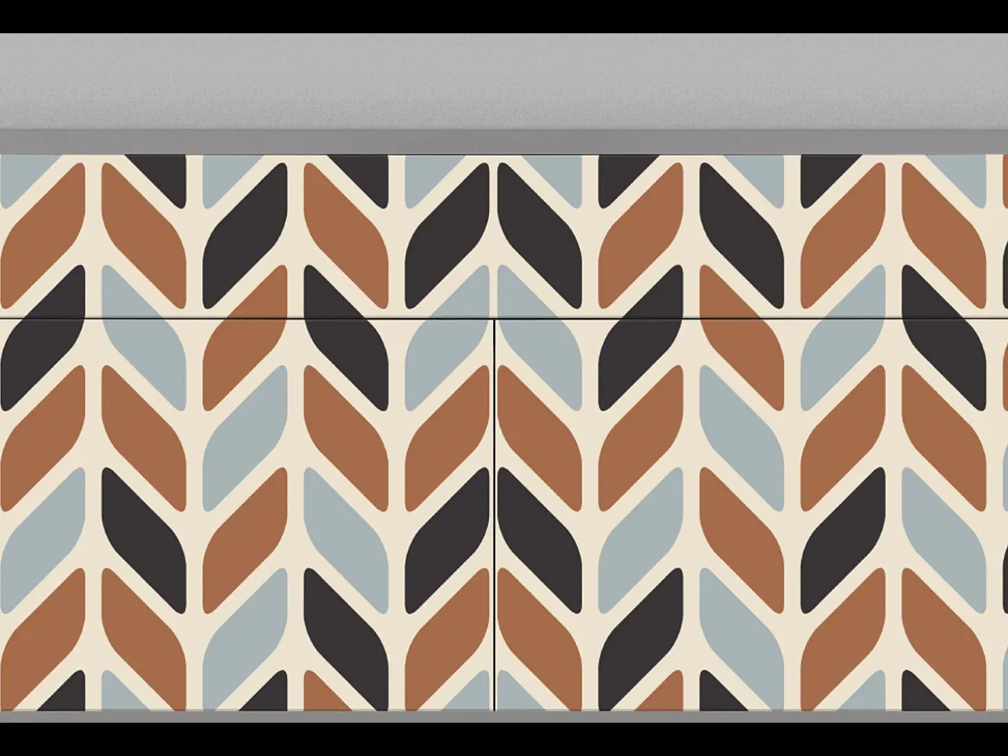 Aparador - 115x85x48 cm - BS4 - Beige Laure, Gris