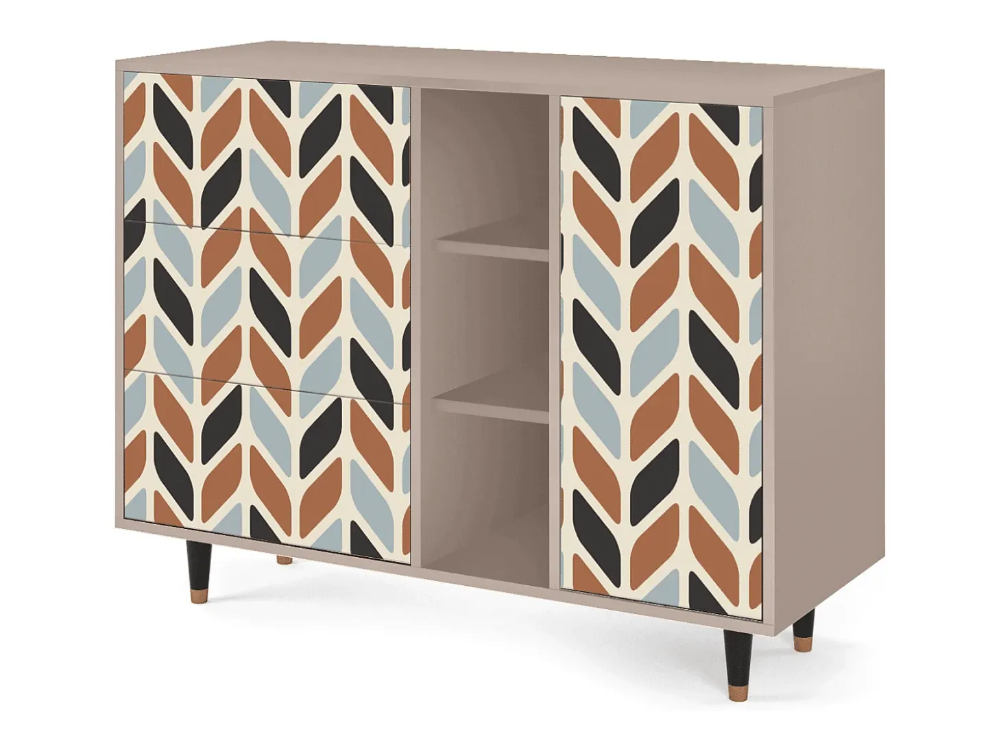 Aparador - 125x98x48 cm - BS2 - Beige Laure, Latte