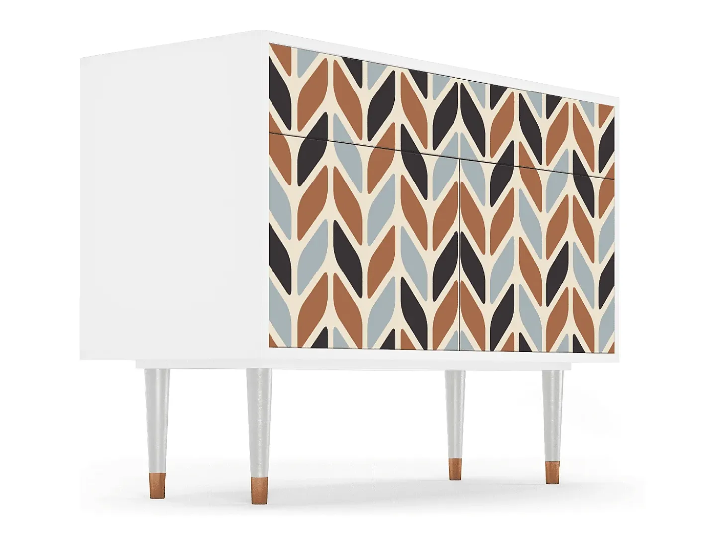Aparador - 115x85x48 cm - BS4 - Beige Laure, Blanco