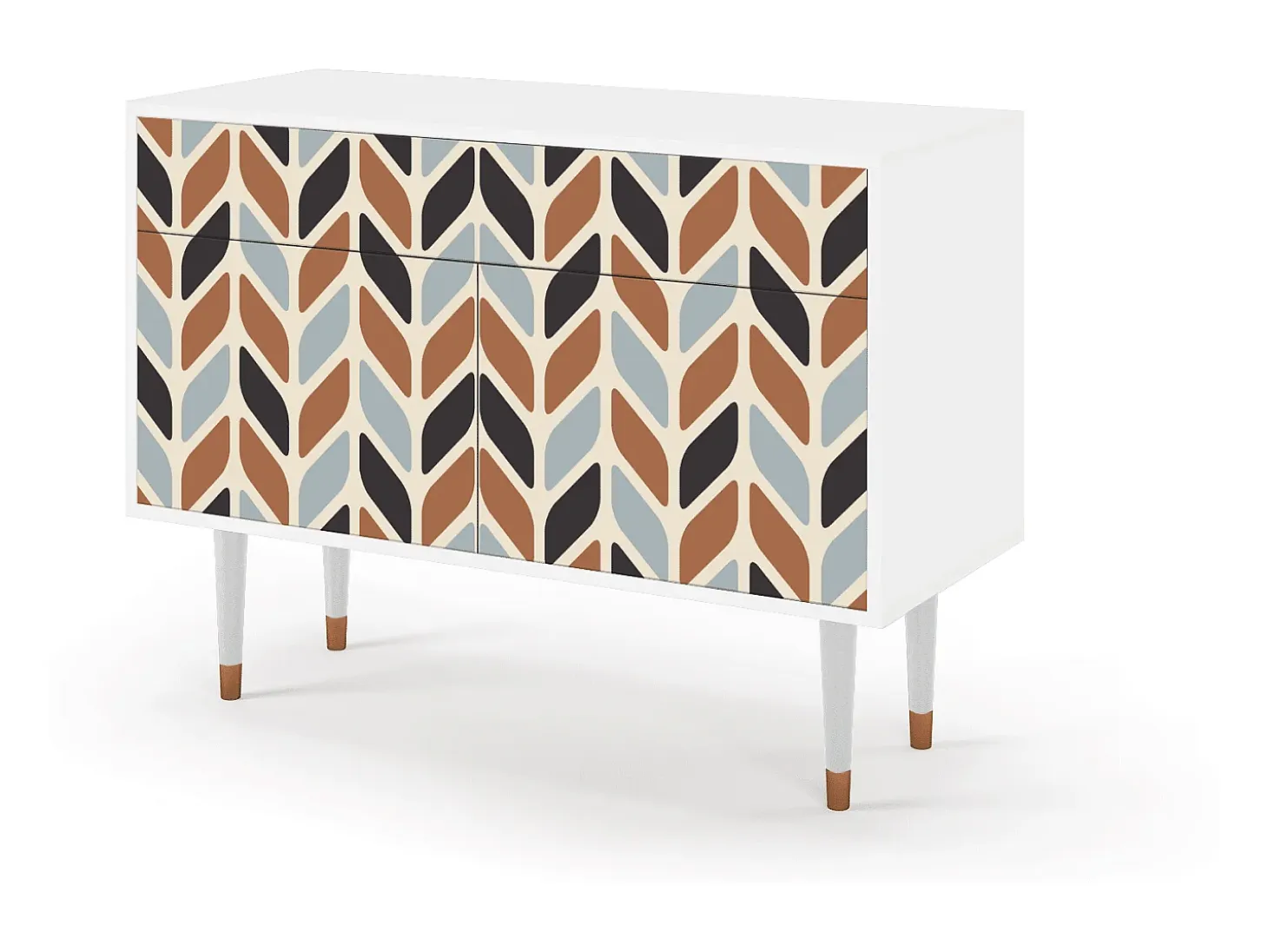 Aparador - 115x85x48 cm - BS4 - Beige Laure, Blanco