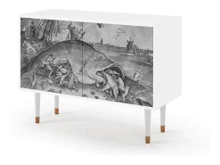 Aparador - 115x85x48 cm - BS4 - Big Fish Eat Little, Blanco