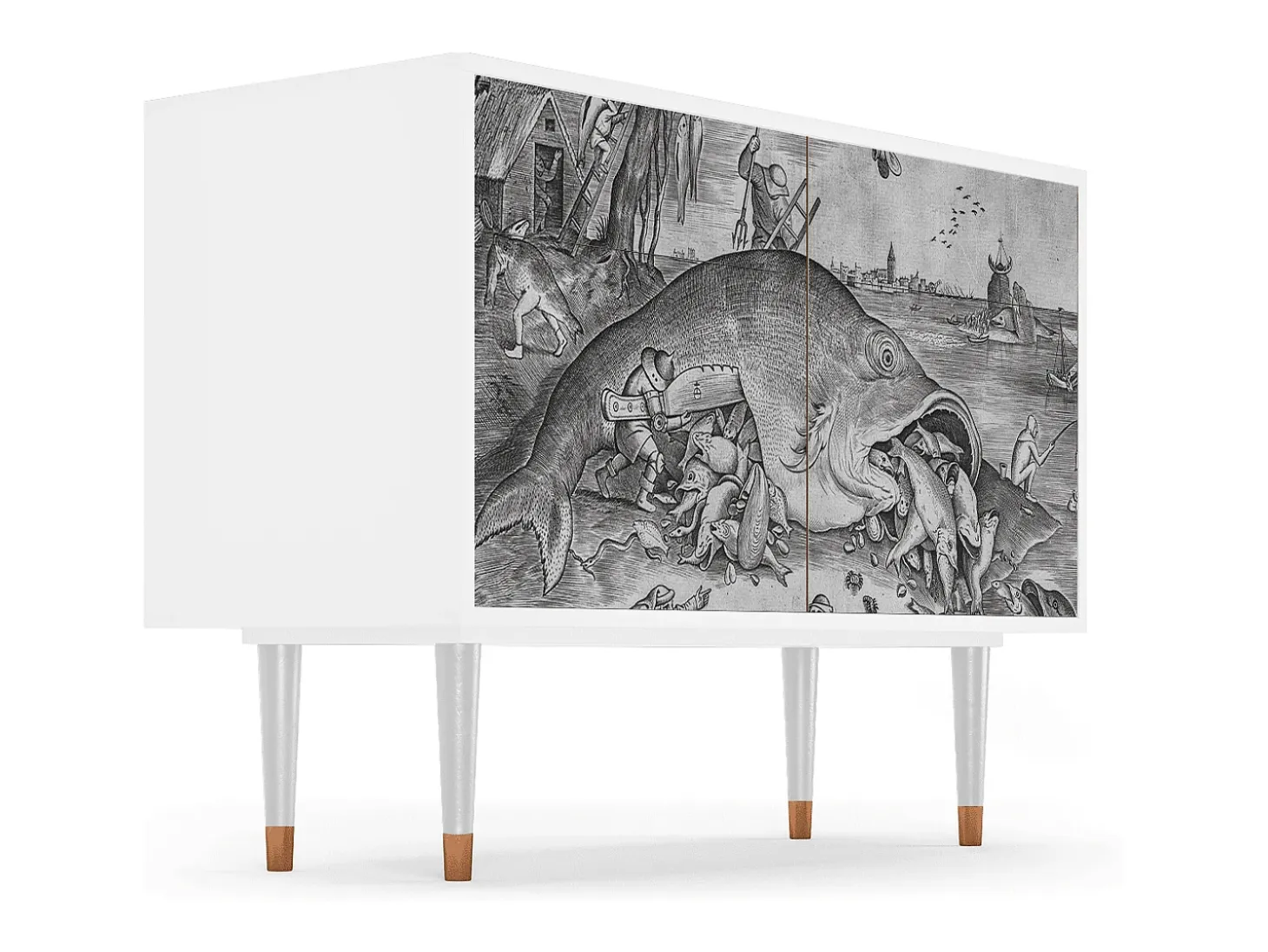 Aparador - 115x85x48 cm - BS4 - Big Fish Eat Little, Blanco