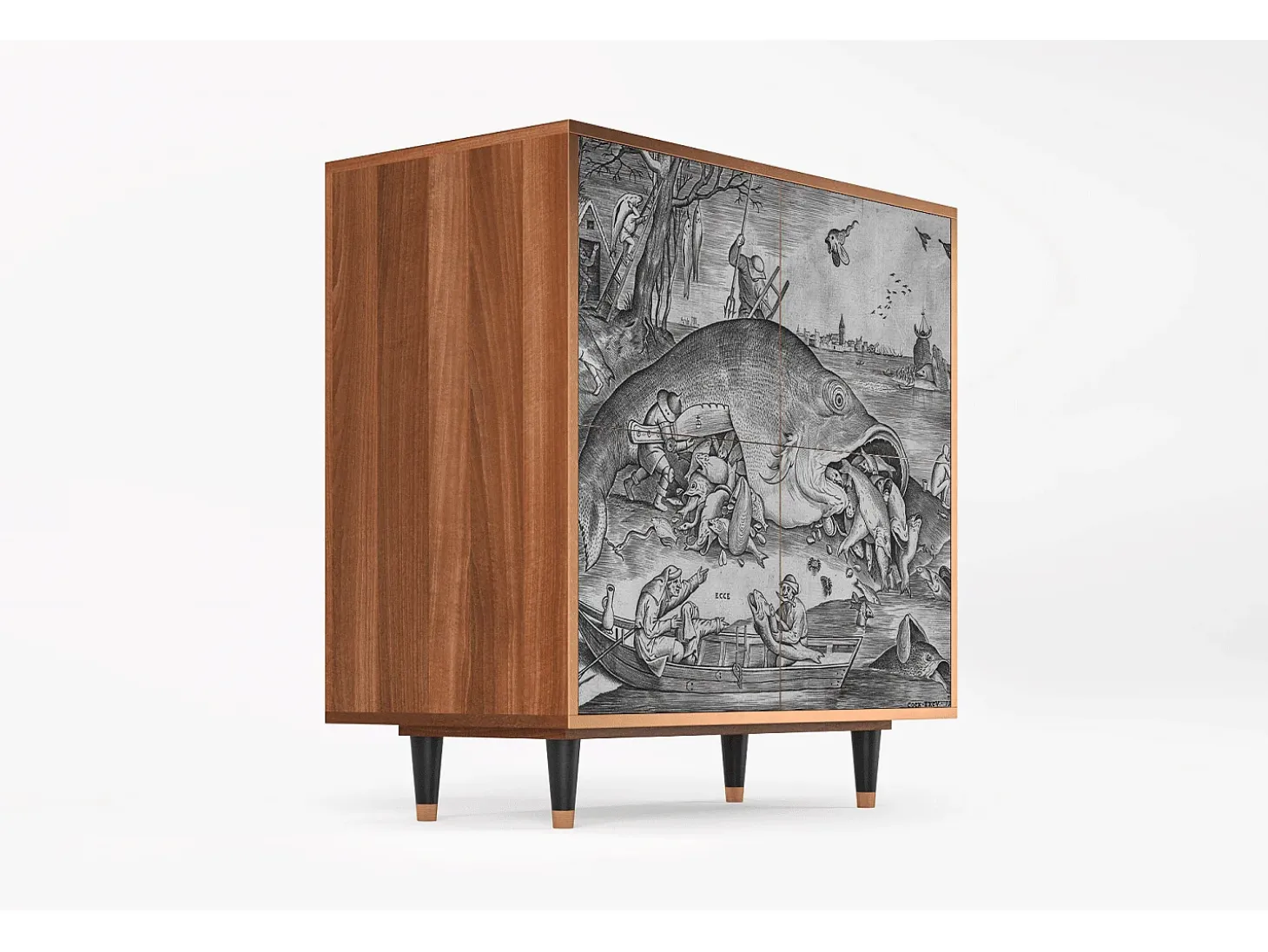 Aparador - 94x96x48 cm - BS3 - Big Fish Eat Little, Nogal