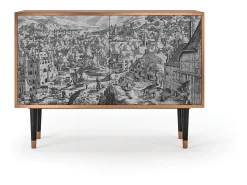 Aparador - 115x85x48 cm - BS4 - Bird Dropping, Nogal