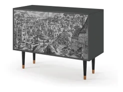 Aparador - 115x85x48 cm - BS4 - Bird Dropping, Antracita