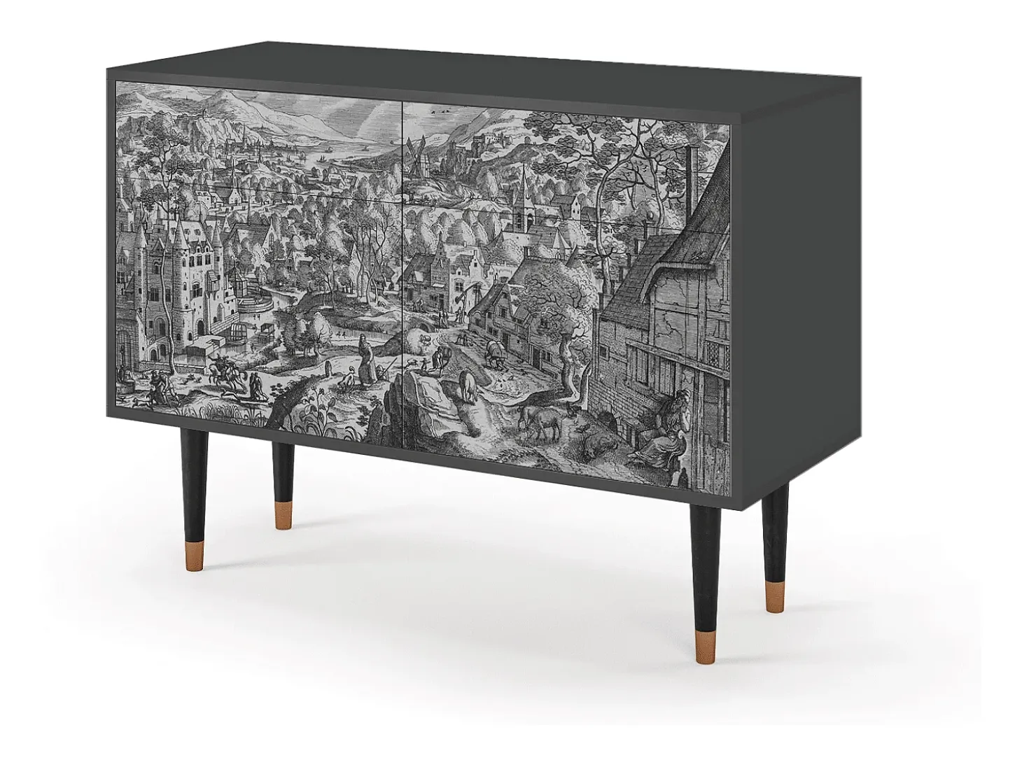 Aparador - 115x85x48 cm - BS4 - Bird Dropping, Antracita
