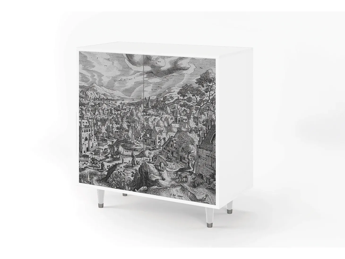 Aparador - 94x96x48 cm - BS3 - Bird Dropping, Blanco