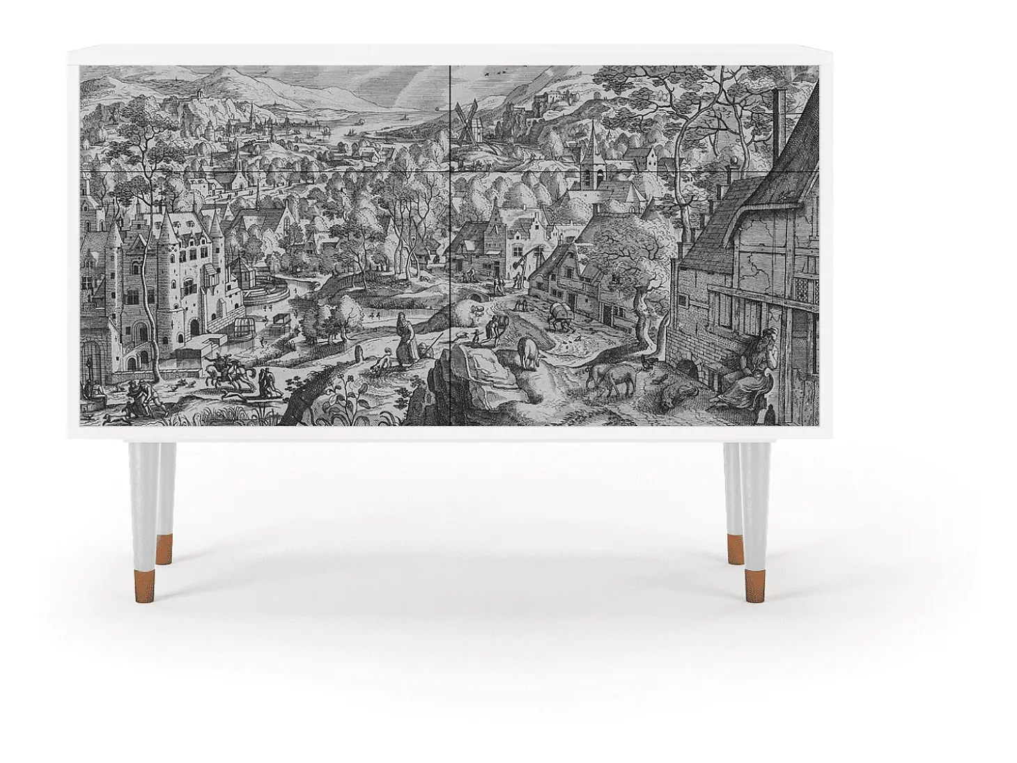 Aparador - 115x85x48 cm - BS4 - Bird Dropping, Blanco