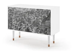 Aparador - 115x85x48 cm - BS4 - Bird Dropping, Blanco