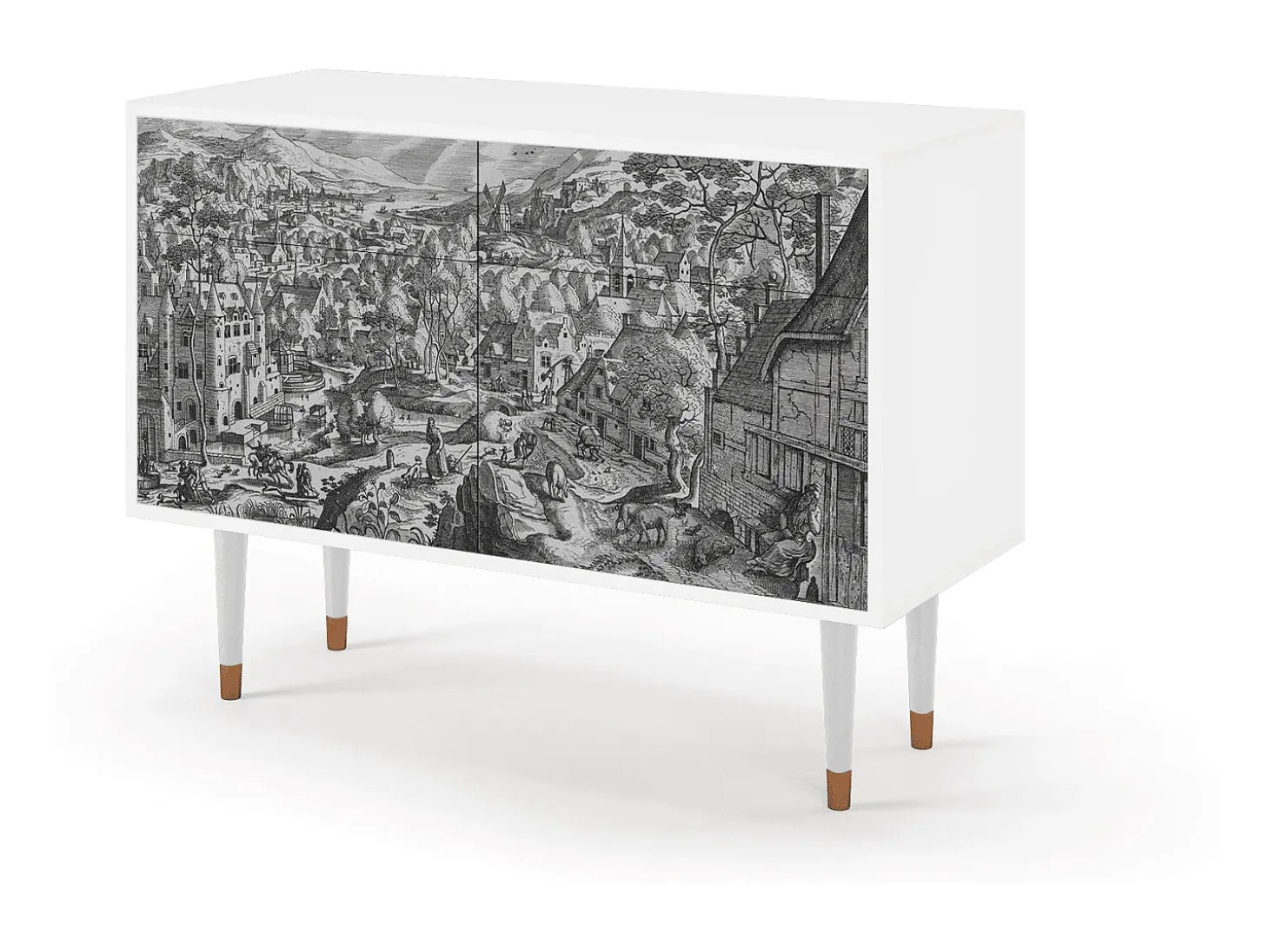 Aparador - 115x85x48 cm - BS4 - Bird Dropping, Blanco