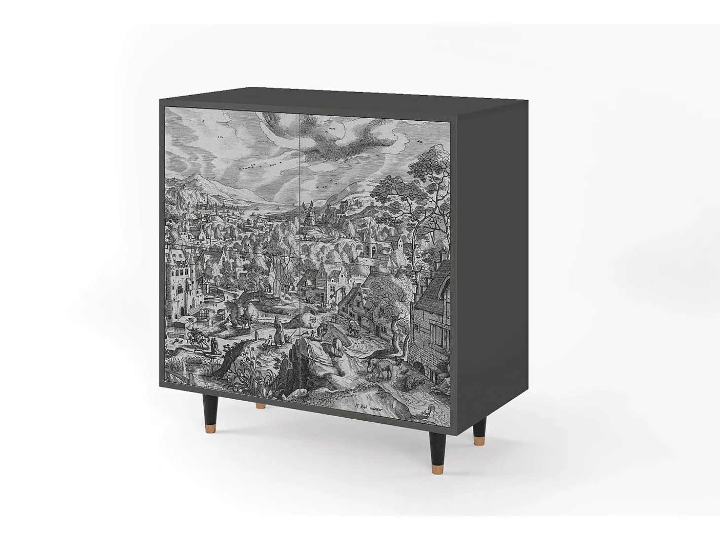 Aparador - 94x96x48 cm - BS3 - Bird Dropping, Antracita