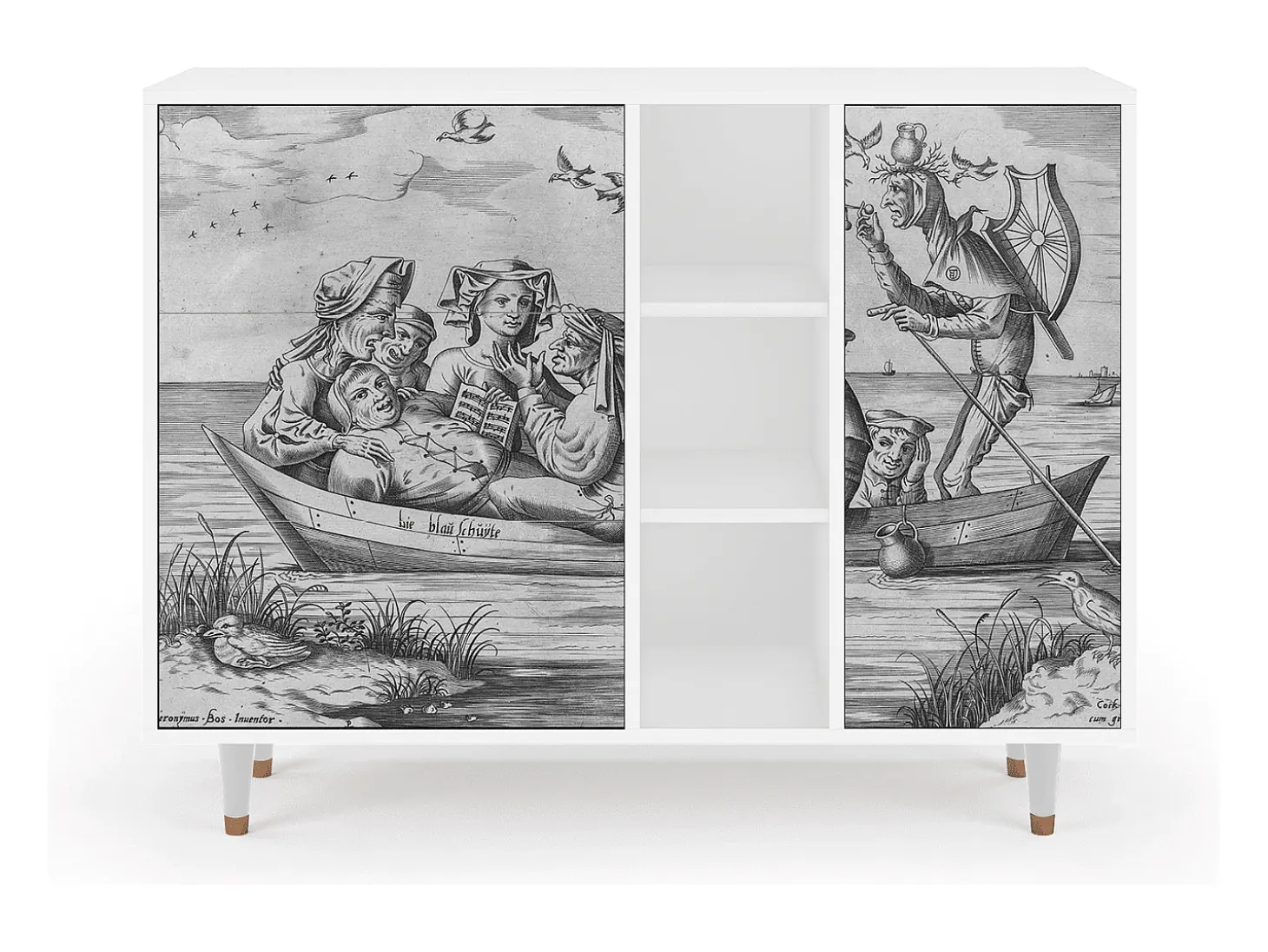 Aparador - 125x98x48 cm - BS2 - Blau Schuyte, Blanco