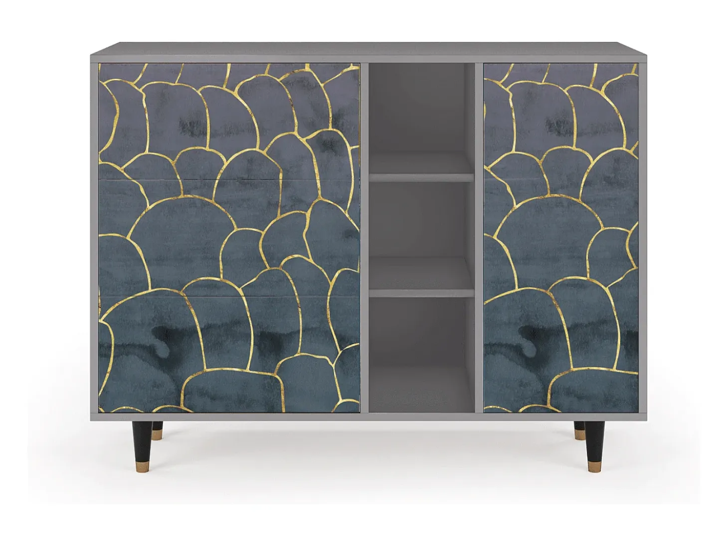 Aparador - 125x98x48 cm - BS2 - Blue Lagoon, Gris