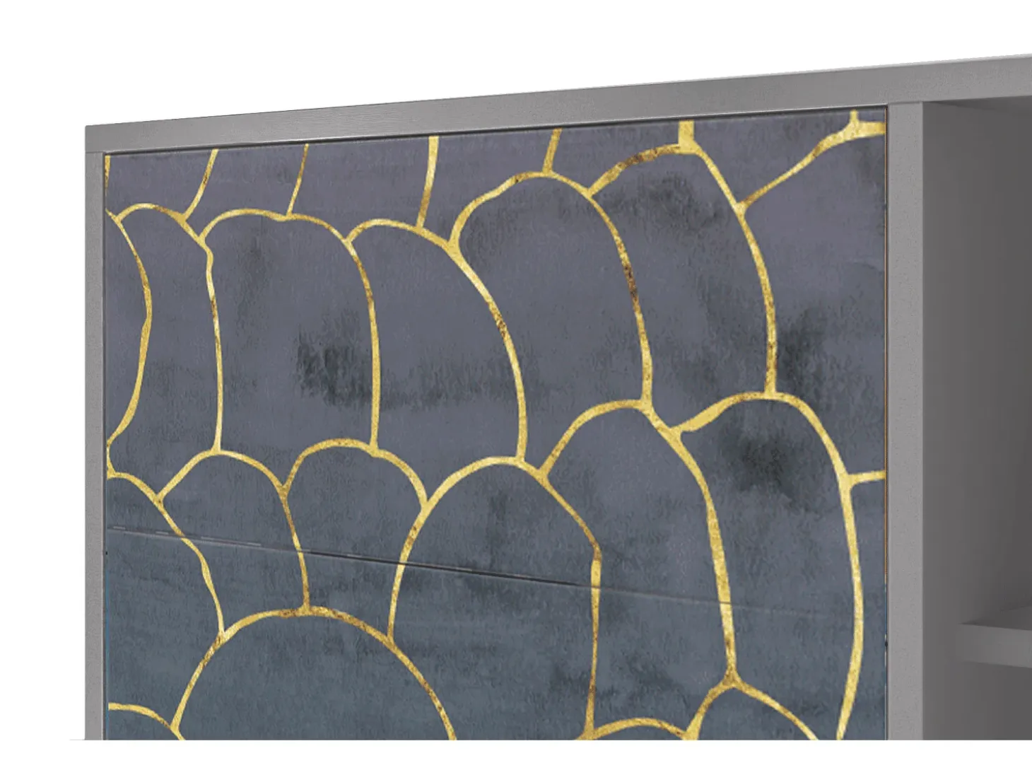 Aparador - 125x98x48 cm - BS2 - Blue Lagoon, Gris