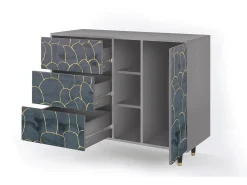 Aparador - 125x98x48 cm - BS2 - Blue Lagoon, Gris