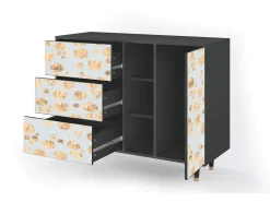 Aparador - 125x98x48 cm - BS2 - Blue Giraffe, Antracita
