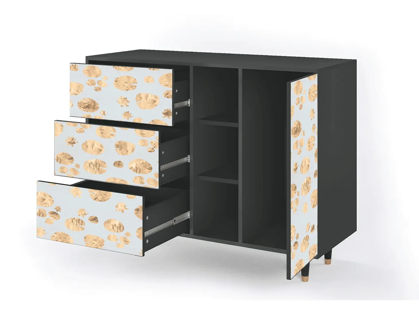 Aparador - 125x98x48 cm - BS2 - Blue Giraffe, Antracita