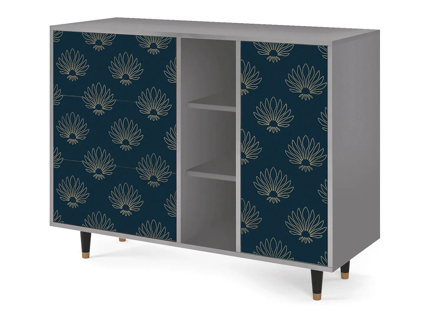 Aparador - 125x98x48 cm - BS2 - Blue Lotus, Gris