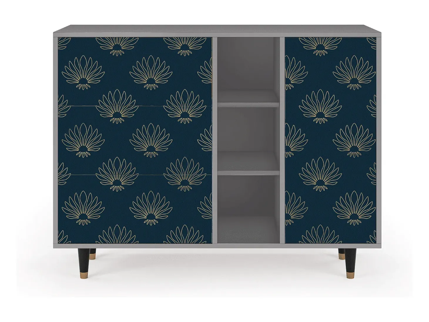 Aparador - 125x98x48 cm - BS2 - Blue Lotus, Gris