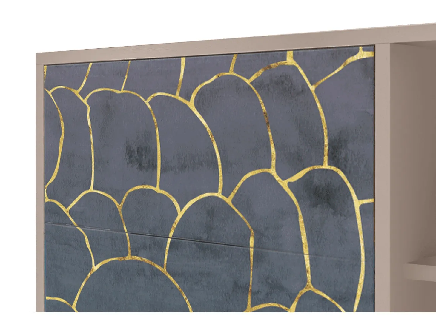 Aparador - 125x98x48 cm - BS2 - Blue Lagoon, Latte