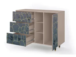 Aparador - 125x98x48 cm - BS2 - Blue Lagoon, Latte