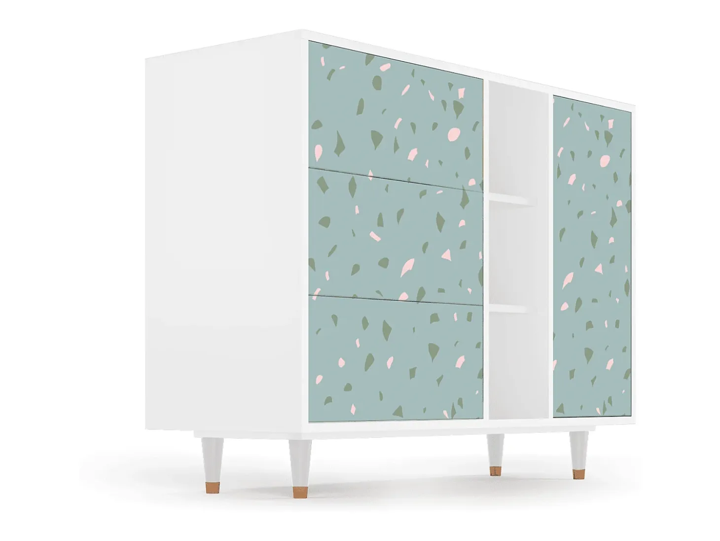 Aparador - 125x98x48 cm - BS2 - Blue Drops, Blanco