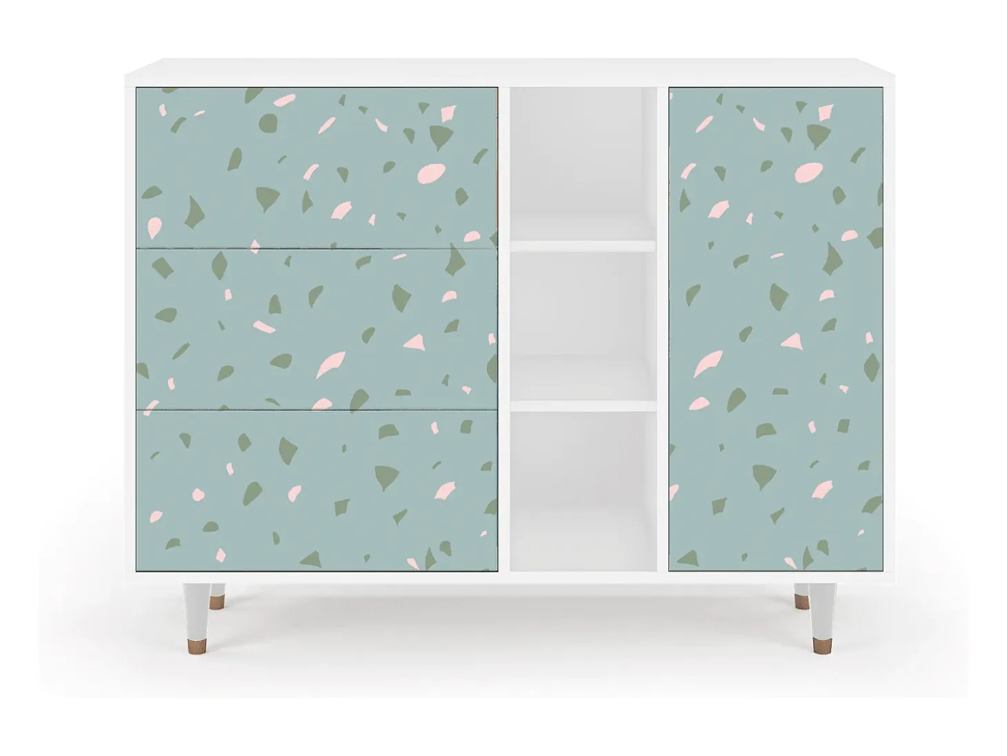 Aparador - 125x98x48 cm - BS2 - Blue Drops, Blanco