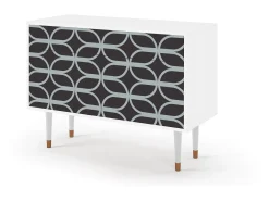 Aparador - 115x85x48 cm - BS4 - Braided Blue, Blanco