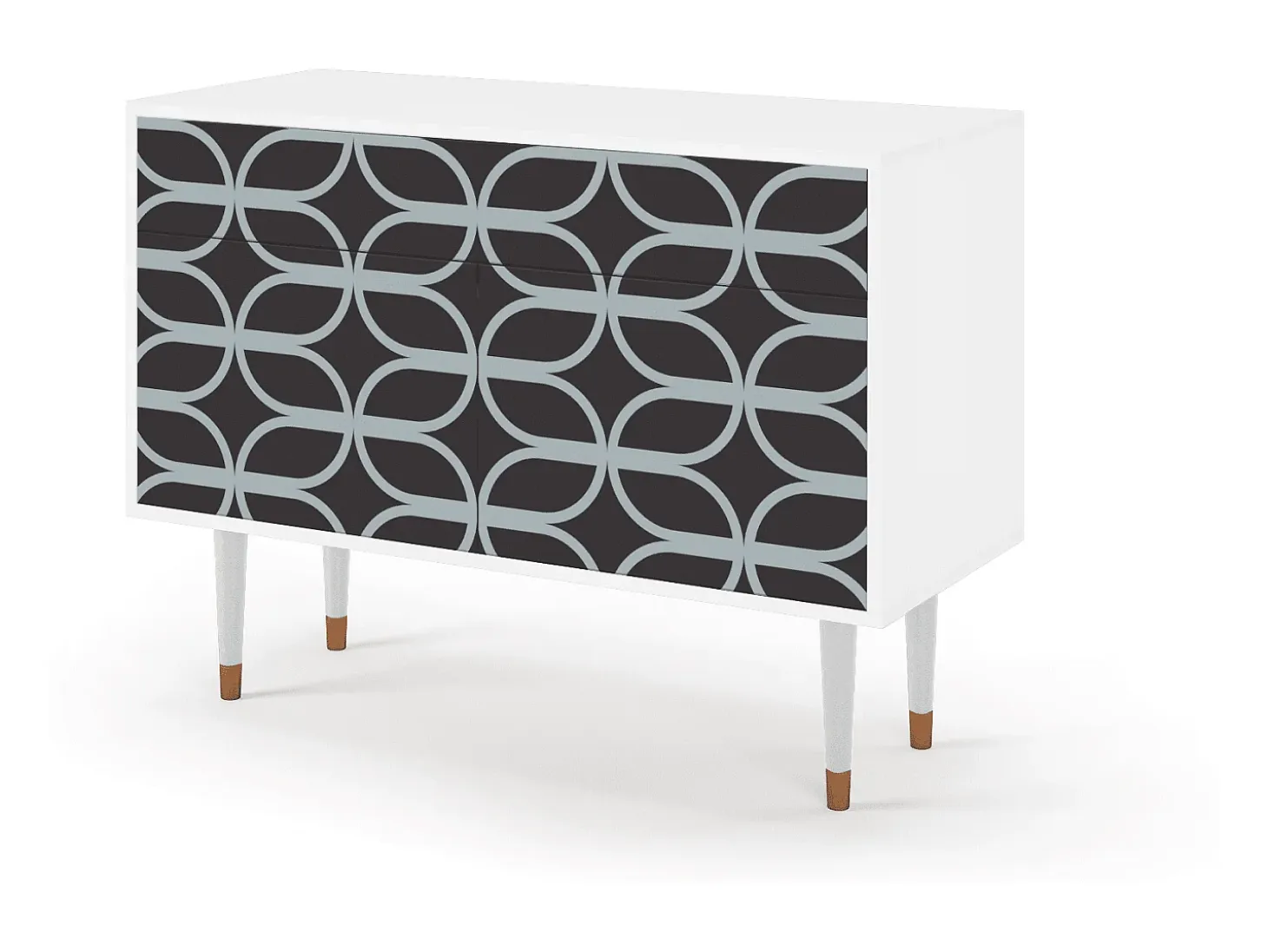 Aparador - 115x85x48 cm - BS4 - Braided Blue, Blanco