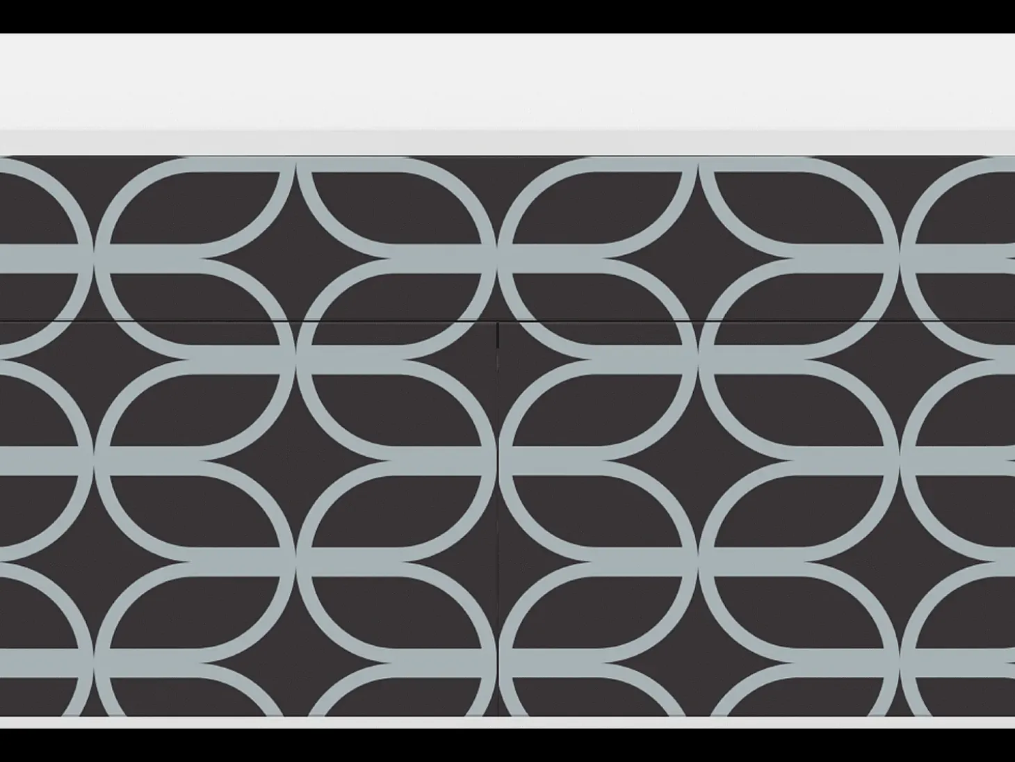 Aparador - 115x85x48 cm - BS4 - Braided Blue, Blanco