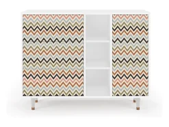 Aparador - 125x98x48 cm - BS2 - Bright Ripple, Blanco