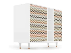 Aparador - 125x98x48 cm - BS2 - Bright Ripple, Blanco
