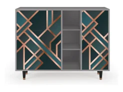 Aparador - 125x98x48 cm - BS2 - Bronze Crossroad, Gris