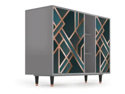 Aparador - 125x98x48 cm - BS2 - Bronze Crossroad, Gris