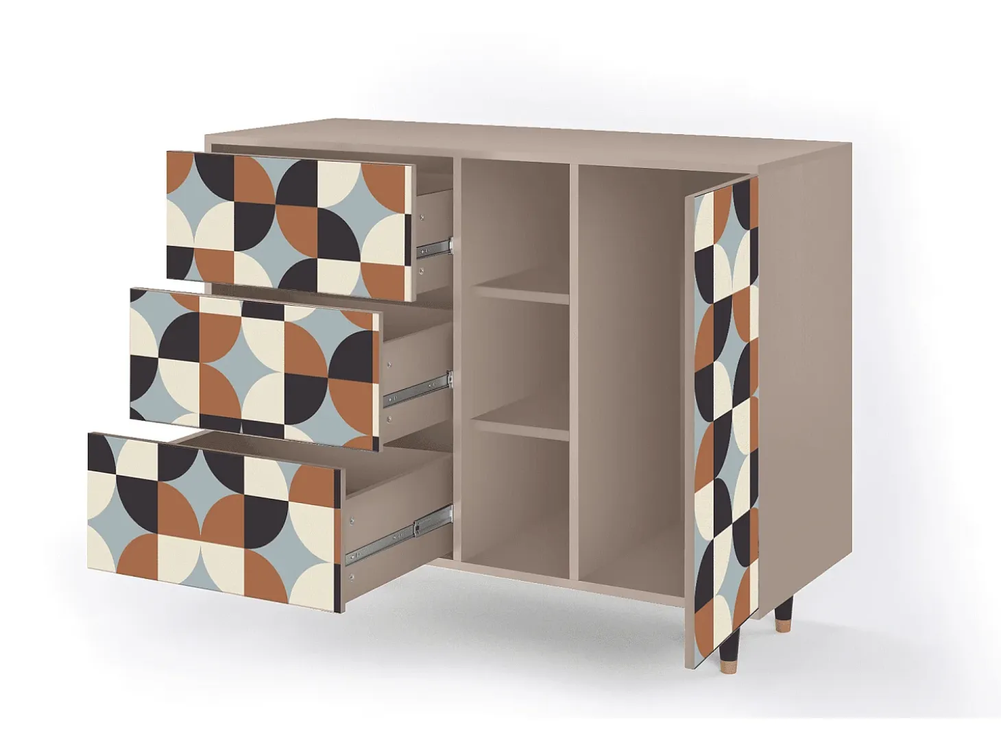 Aparador - 125x98x48 cm - BS2 - Brown Sensation, Latte