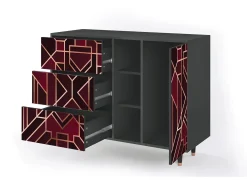 Aparador - 125x98x48 cm - BS2 - Burgundy Jewelery, Antracita