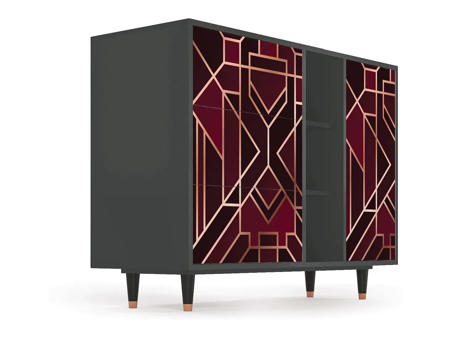 Aparador - 125x98x48 cm - BS2 - Burgundy Jewelery, Antracita