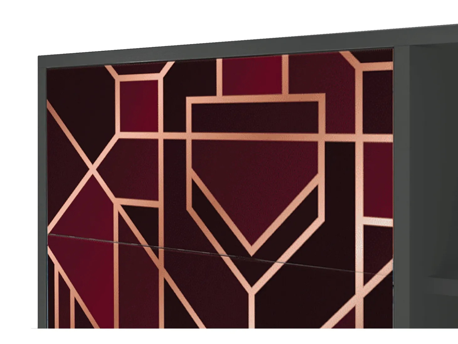 Aparador - 125x98x48 cm - BS2 - Burgundy Jewelery, Antracita