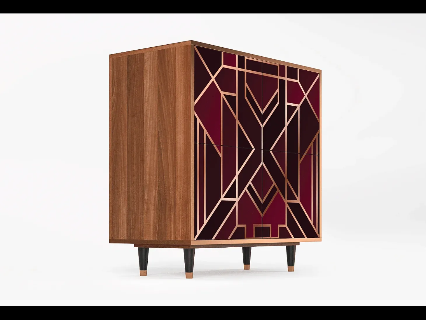 Aparador - 94x96x48 cm - BS3 - Burgundy Jewelery, Nogal