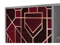Aparador - 125x98x48 cm - BS2 - Burgundy Jewelery, Gris