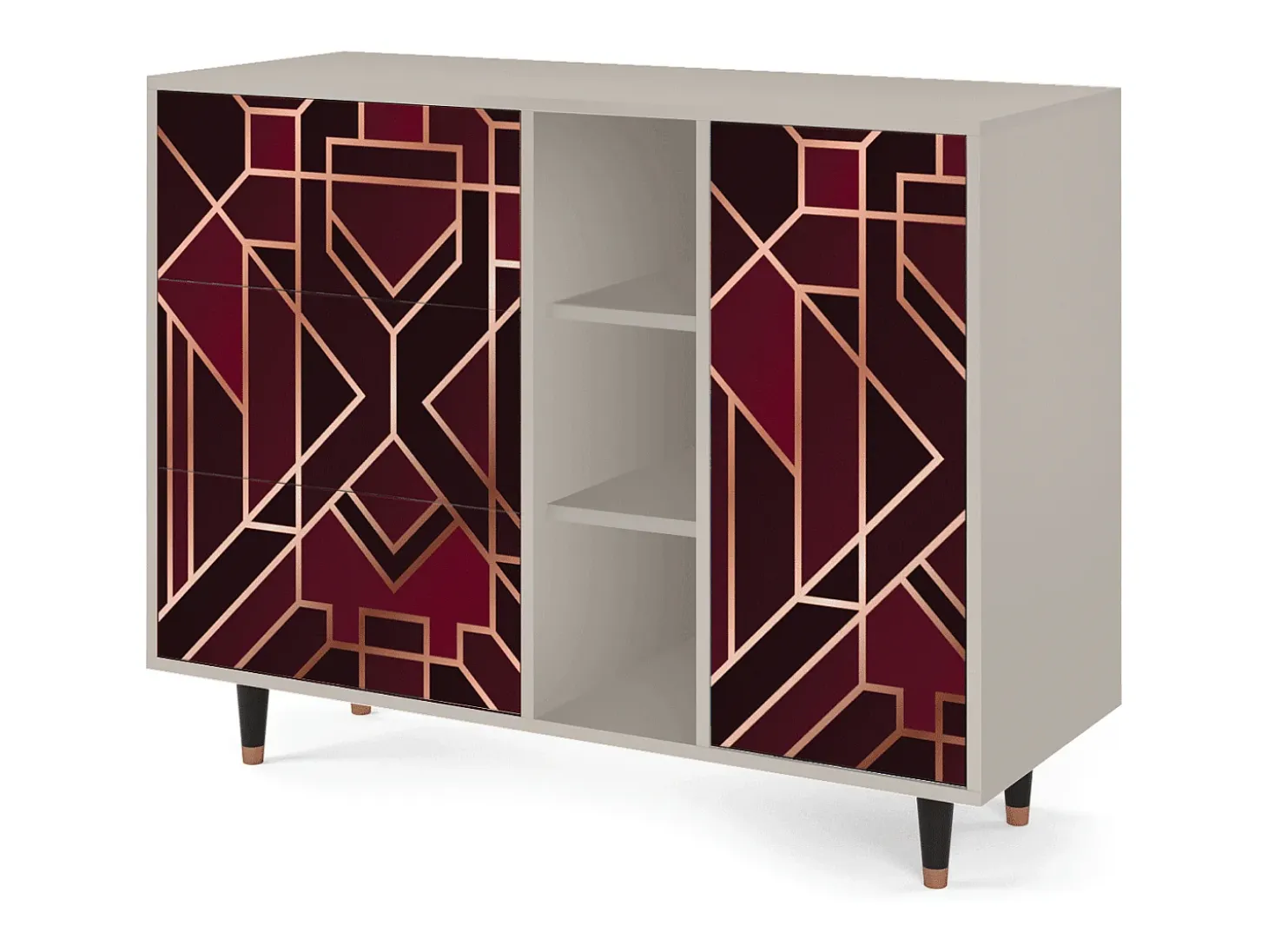 Aparador - 125x98x48 cm - BS2 - Burgundy Jewelery, Arena