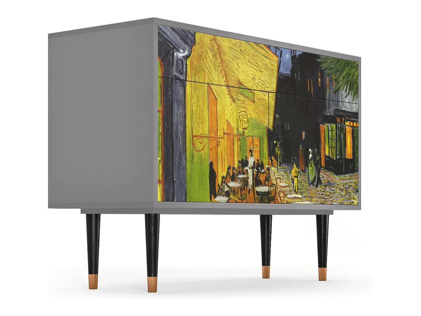 Aparador - 115x85x48 cm - BS4 - Café Terrace at Night, Gris