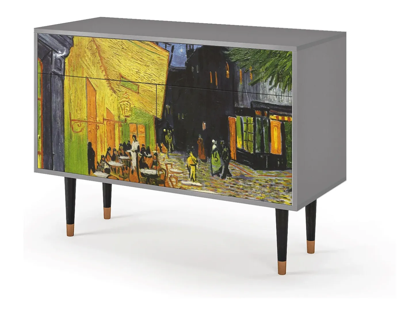 Aparador - 115x85x48 cm - BS4 - Café Terrace at Night, Gris