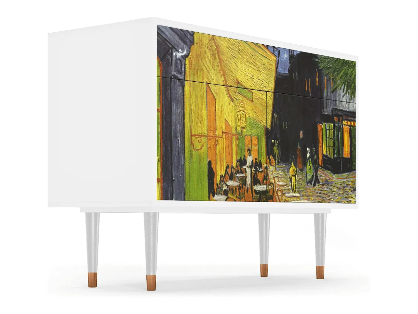 Aparador - 115x85x48 cm - BS4 - Café Terrace at Night, Blanco